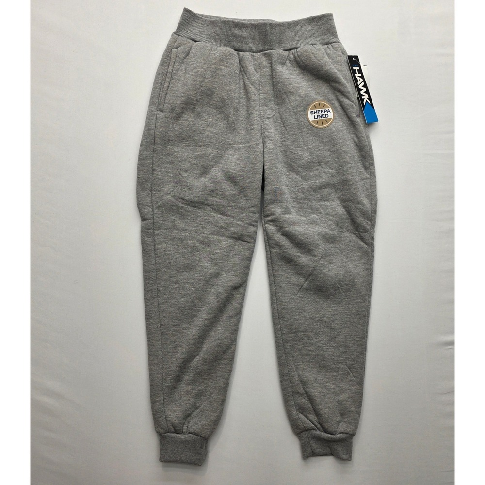 Tony Hawk Joggers Kids Size S(8) Gray New Sherpa Lined Sweatpants